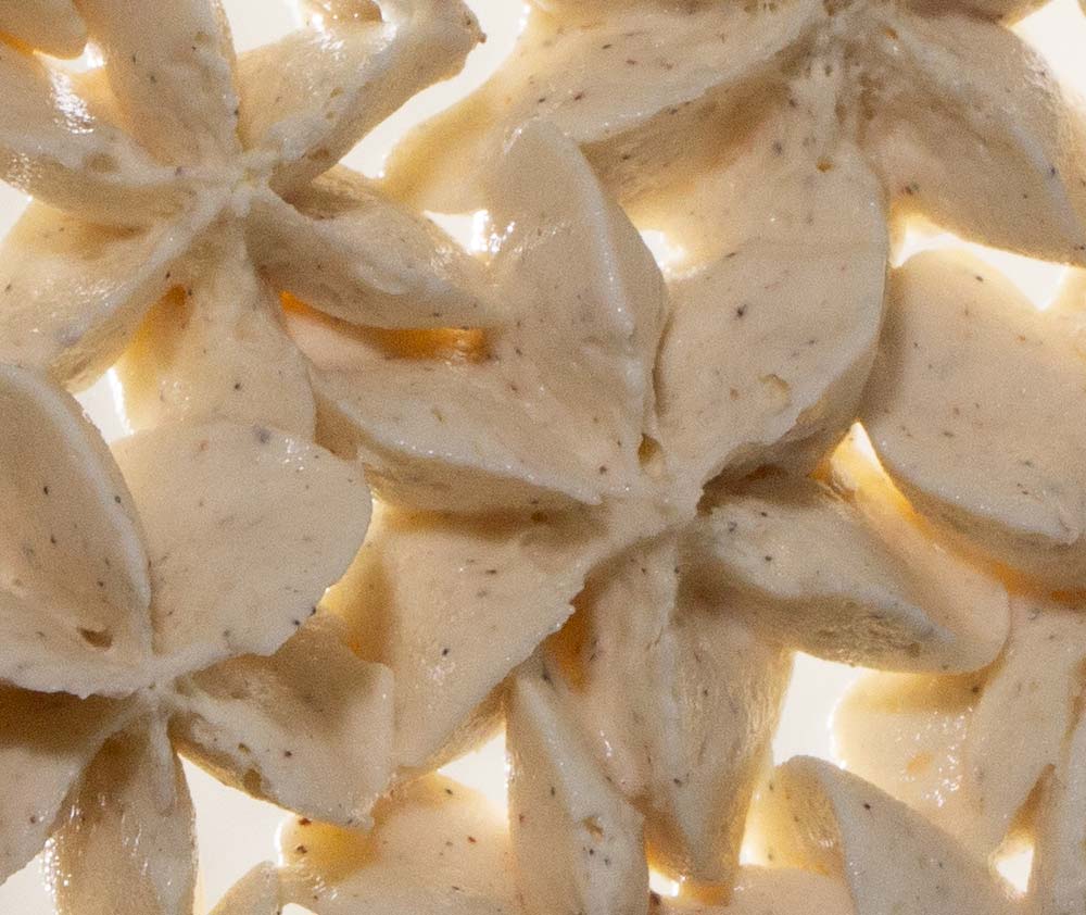 Close up of vanilla custard cream