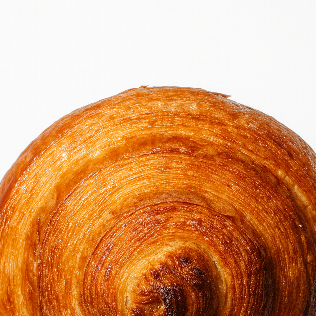 close up of a croissant