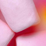 Closed up of a multiple pink marshmallows